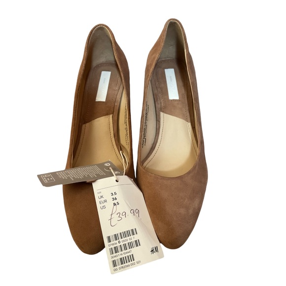 NWT H&M Tan Suede Pumps size 5.5 but fit like 6 - Picture 10 of 10
